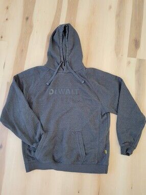 DEWALT Men’s XXL Dark Gray Logo Hoodie Workwear‎ Pullover Casual